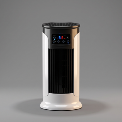 Portable personal air conditioner, front view