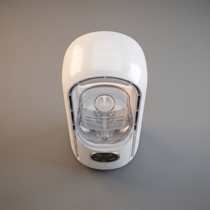 Bladeless portable air conditioner, top view