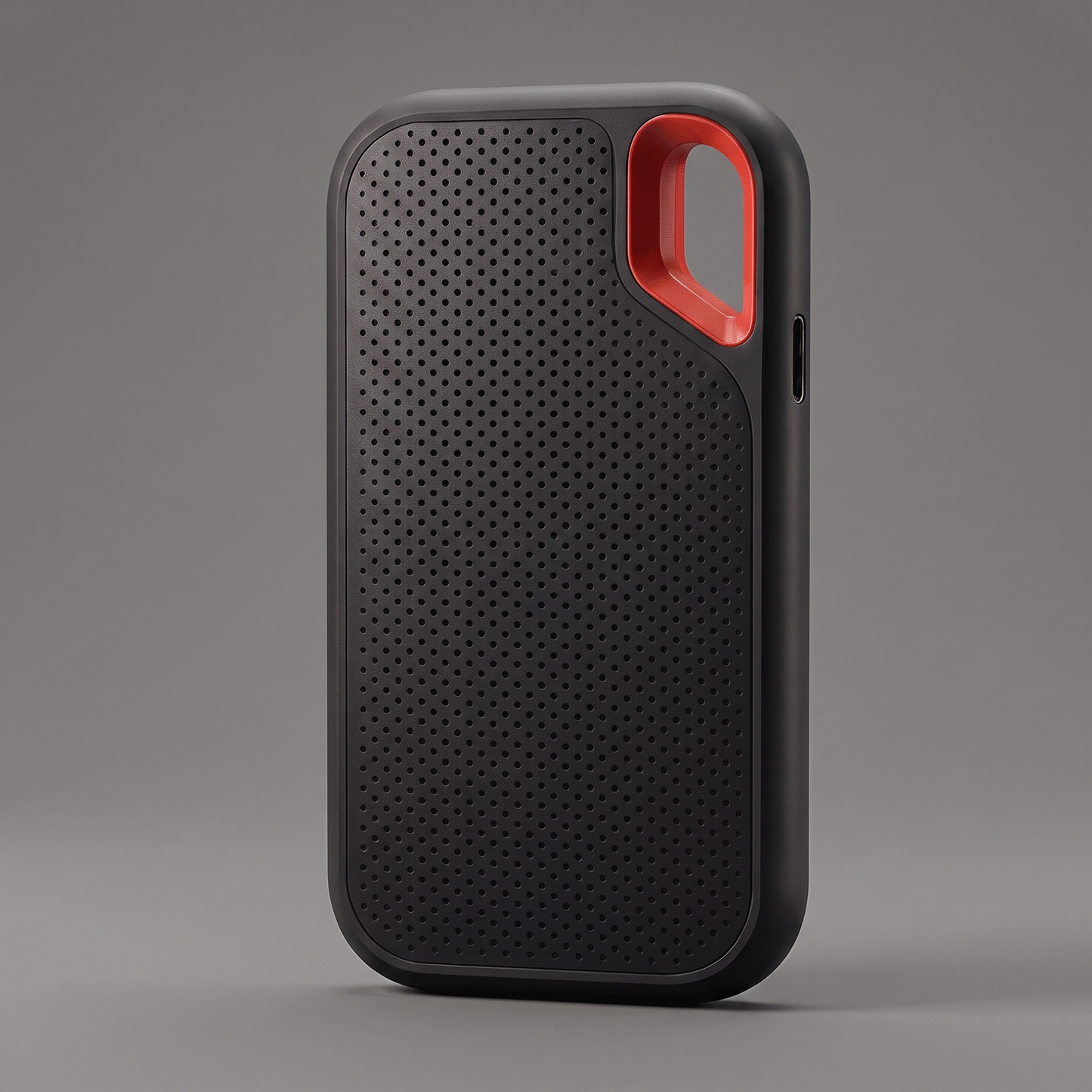 Rugged shockproof SSD, front view