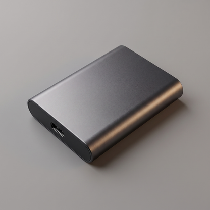 USB-C portable SSD, top view
