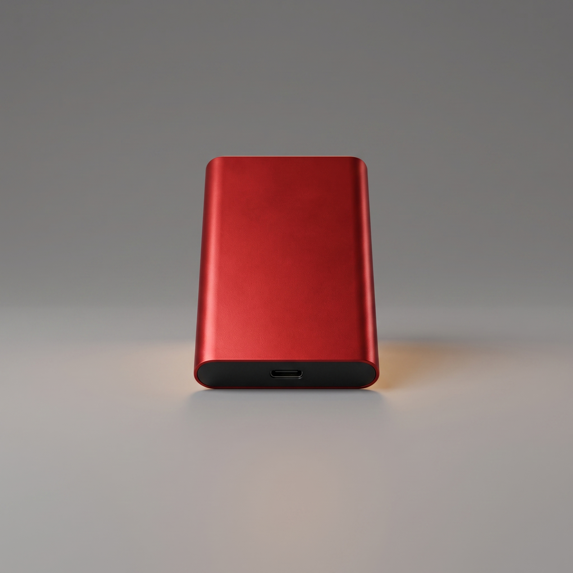 Portable USB external SSD, front view