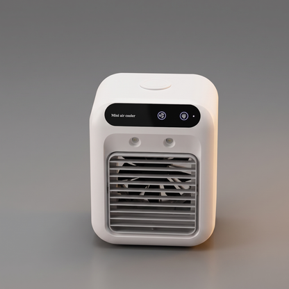 Desktop air conditioner humidifier fan, front view